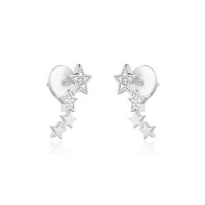 Brinco Ear Cuff Constelação Cravejado em Prata 925