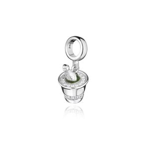 Charm Champagne Cravejado em Prata 925