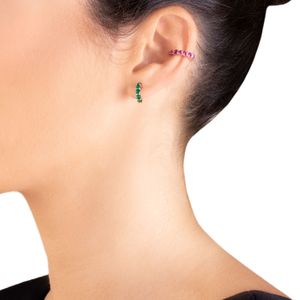 Piercing em Ouro Rosé com Turmalina Rosa