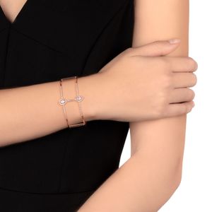 Pulseira Rígida com Topázio em Prata 925 com Banho de Ouro Rosé 18k - 17 cm