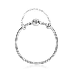 Pulseira Maleável Em Prata 925 Com Fecho Redondo - 16,5 cm