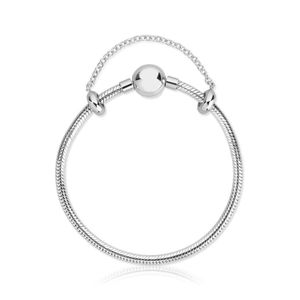 Pulseira Maleável Em Prata 925 Com Fecho Redondo - 16,5 cm