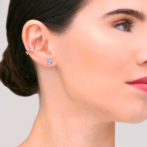 Piercing com Citrino e Topázio Azul em Prata 925