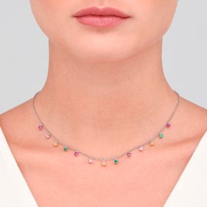 Colar Cravejado em Prata 925