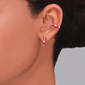 Piercing Esmaltado e Cravejado em Prata 925