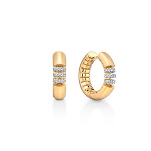 Argola com Diamante em Ouro Amarelo 18k