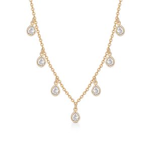 Colar Cravejado em Prata 925 com Banho de Ouro Amarelo 18k