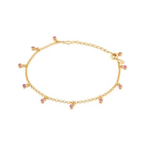 Pulseira Cravejada em Prata 925 com Banho de Ouro Amarelo 18k