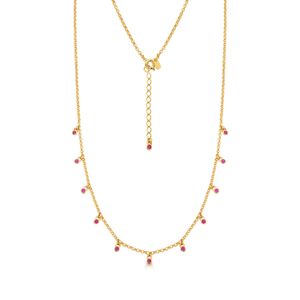 Colar Cravejado em Prata 925 com Banho de Ouro Amarelo 18k