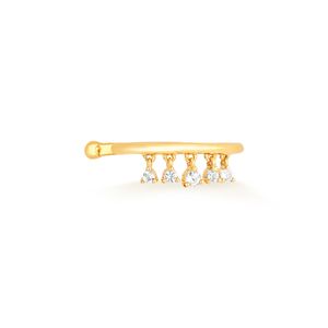 Piercing com Topázio Incolor em Ouro Amarelo 18k