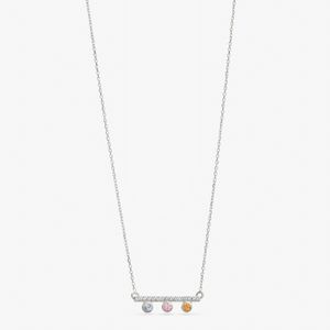 Colar Trio Cravejado em Prata 925