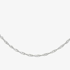 Corrente Malha Singapura em Ouro Branco 18k - 45 cm