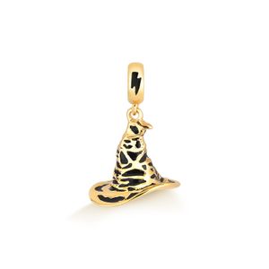 Charm Chapéu Seletor em Prata 925 com Banho de Ouro Amarelo 18k