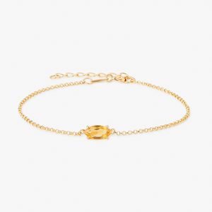 Pulseira com Citrino em Ouro Amarelo 18k