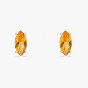 Brinco com Citrino em Ouro Amarelo 18k