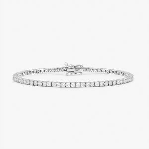 Pulseira Riviera com 322 pontos de Diamante em Ouro Branco 18k - 18 cm