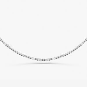 Colar Riviera com 391 pontos de Diamantes em Ouro Branco 18k - 42 cm