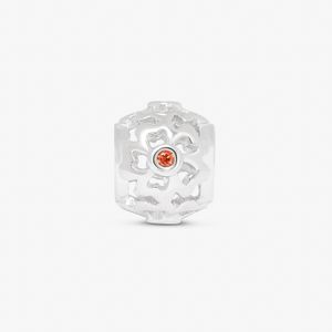 Charm Flores Cravejado em Prata 925