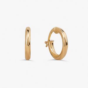 Brinco Argola Trabalhada Fio Redondo em Ouro Amarelo 18k - 10 mm