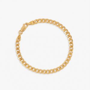 Pulseira Elos em Prata 925 com Banho de Ouro Amarelo 18k - 18 cm