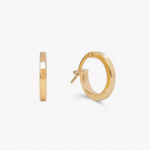 Brinco Argola Fio Quadrado em Ouro Amarelo 18k - 10 mm