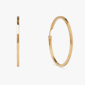 Brinco Argola Fio Quadrado em Ouro Amarelo 18k - 40 mm