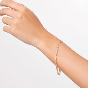 Pulseira Malha Groumet em Ouro Amarelo 18k - 21cm