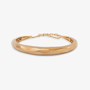 Bracelete Bombée em Prata 925 com Banho de Ouro Amarelo 18k