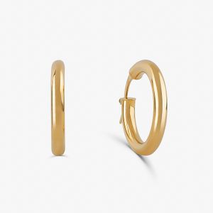 Brinco Argola Fio Redondo em Ouro Amarelo 18k - 15 mm