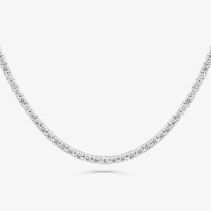 Colar Riviera com 216 pontos de Diamantes em Ouro Branco 18K - 43 cm