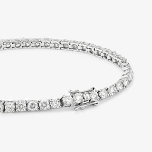 Pulseira Riviera com 565 pontos de Diamantes em Ouro Branco 18k - 18 cm