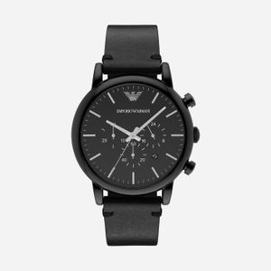 Relógio Emporio Armani Masculino em Couro Preto