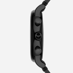 Relógio Emporio Armani Masculino em Couro Preto