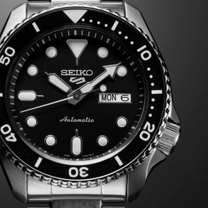 Relógio Seiko 5 Sports Automático Masculino em Aço Prateado SRPD55