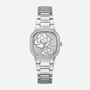 Relógio Guess Feminino em Aço Prateado com Cristais e Flores GW0544L1