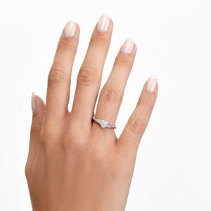 Anel Coração Cravejado em Prata 925