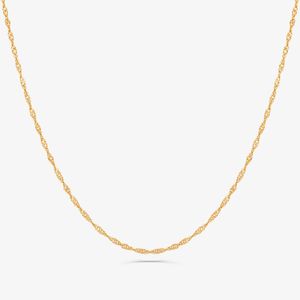 Corrente Malha Singapura em Ouro Amarelo 18k - 40 cm