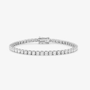 Pulseira Riviera com 702 pontos de Diamante em Ouro Branco 18k - 18 cm