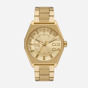 Relógio Diesel Masculino Scraper em Aço Dourado DZ2173B1