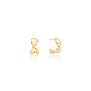 Brinco Argola Cruzado em Ouro Amarelo 18k