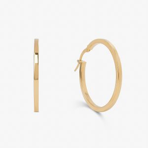 Brinco Argola Fio Quadrado em Ouro Amarelo 18k - 25 mm