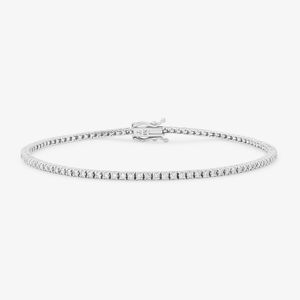 Pulseira Riviera com 121 pontos de Diamantes em Ouro Branco 18k - 18 cm