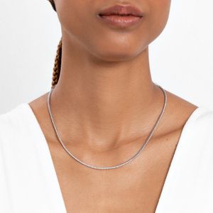 Colar Riviera com 320 pontos de Diamantes em Ouro Branco 18k - 45 cm