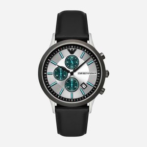 Relógio Emporio Armani com Cronógrafo e Pulseira de Couro AR11473B1