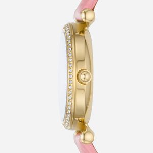 Relógio Fossil Feminino Rosa com Pulseira de Couro Ecológico ES5177/0TN