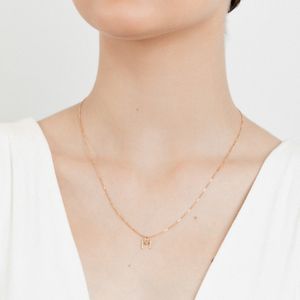 Pingente Letra M em Ouro Amarelo 18k