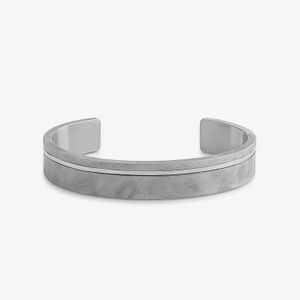 Pulseira Masculina Rígida Fosca em Aço - 19 cm