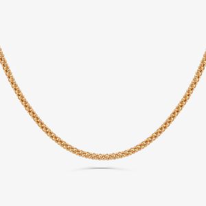 Corrente MALHA POPCORN em Ouro Amarelo 18k - 50cm