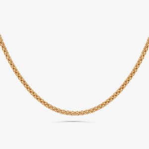 Corrente MALHA POPCORN em Ouro Amarelo 18k - 40cm
