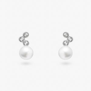 Brinco Com Pérola e Topázio em Prata 925